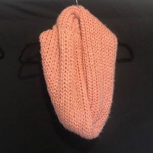 Cream wide infinity winter scarf